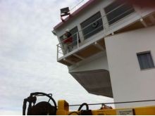 Business video production on a dredge in the Atlantic Ocean!